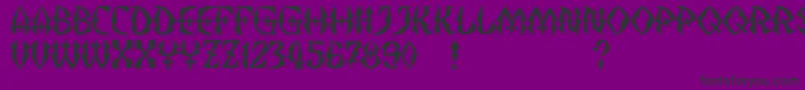 JMH Strigoi II-Schriftart – Schwarze Schriften auf violettem Hintergrund