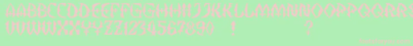 フォントJMH Strigoi II – 緑の背景にピンクのフォント