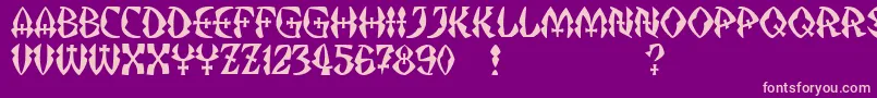 JMH Strigoi II Font – Pink Fonts on Purple Background
