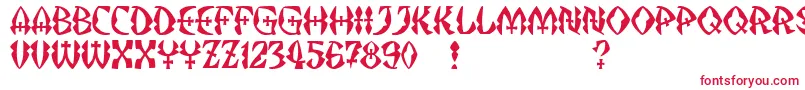 JMH Strigoi II-Schriftart – Rote Schriften
