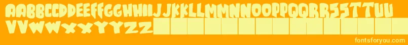 JMH TALES Font – Yellow Fonts on Orange Background