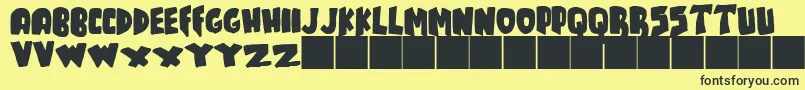 JMH TALES Font – Black Fonts on Yellow Background