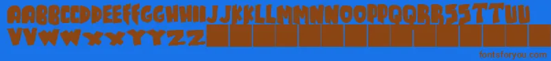 JMH TALES Font – Brown Fonts on Blue Background
