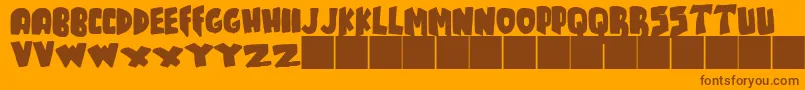 JMH TALES Font – Brown Fonts on Orange Background