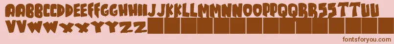 JMH TALES Font – Brown Fonts on Pink Background