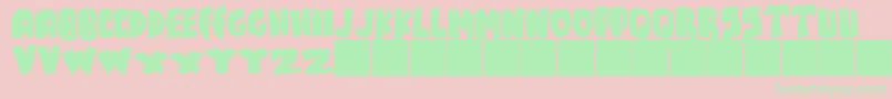 JMH TALES-Schriftart – Grüne Schriften auf rosa Hintergrund