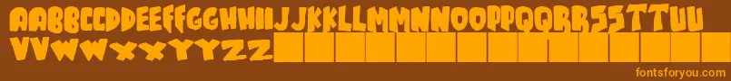 JMH TALES Font – Orange Fonts on Brown Background