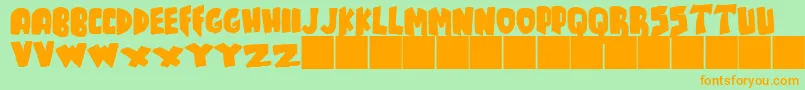 JMH TALES Font – Orange Fonts on Green Background
