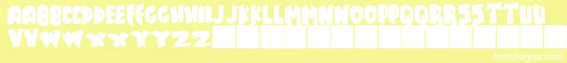 フォントJMH TALES – 黄色い背景に白い文字