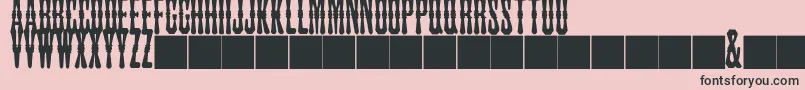 JMH Tuscan CAPS Font – Black Fonts on Pink Background