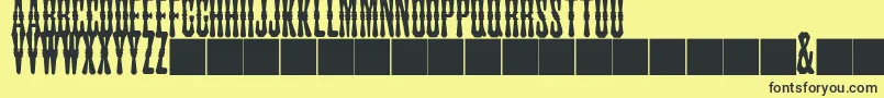 JMH Tuscan CAPS Font – Black Fonts on Yellow Background