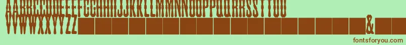 JMH Tuscan CAPS Font – Brown Fonts on Green Background