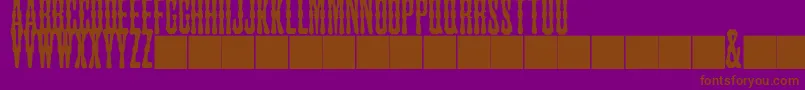 JMH Tuscan CAPS Font – Brown Fonts on Purple Background