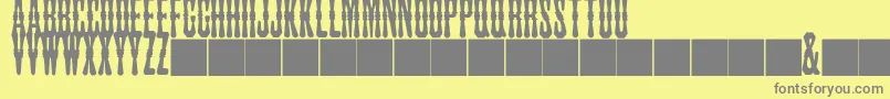 JMH Tuscan CAPS Font – Gray Fonts on Yellow Background