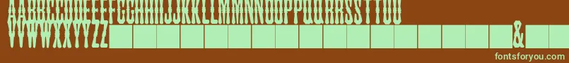 JMH Tuscan CAPS Font – Green Fonts on Brown Background