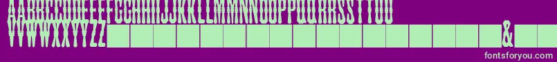 JMH Tuscan CAPS Font – Green Fonts on Purple Background