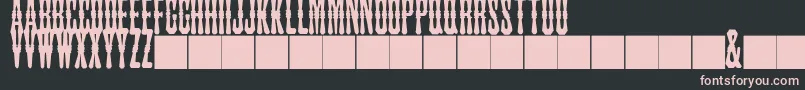 JMH Tuscan CAPS-Schriftart – Rosa Schriften auf schwarzem Hintergrund