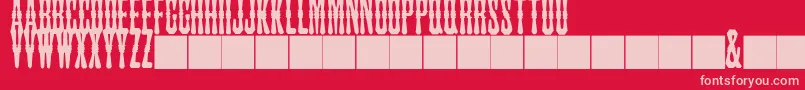 JMH Tuscan CAPS Font – Pink Fonts on Red Background