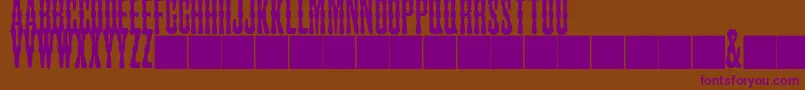 JMH Tuscan CAPS Font – Purple Fonts on Brown Background