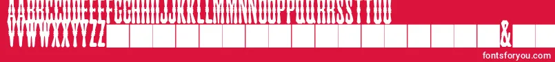 JMH Tuscan CAPS Font – White Fonts on Red Background