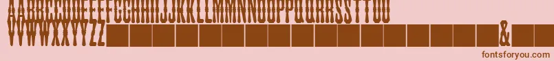 JMH Tuscan CAPS Font – Brown Fonts on Pink Background