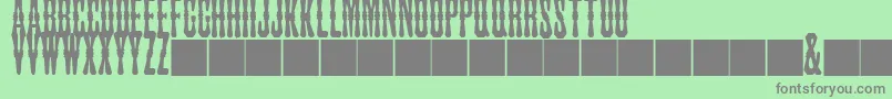 JMH Tuscan CAPS Font – Gray Fonts on Green Background