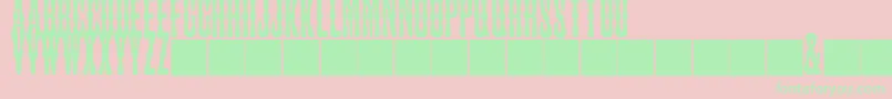 JMH Tuscan CAPS Font – Green Fonts on Pink Background