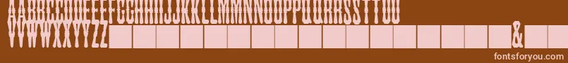 JMH Tuscan CAPS Font – Pink Fonts on Brown Background