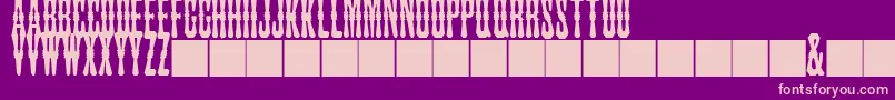 JMH Tuscan CAPS Font – Pink Fonts on Purple Background