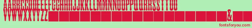 JMH Tuscan CAPS Font – Red Fonts on Green Background