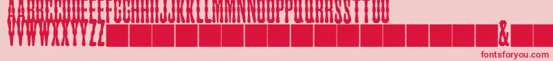 JMH Tuscan CAPS Font – Red Fonts on Pink Background