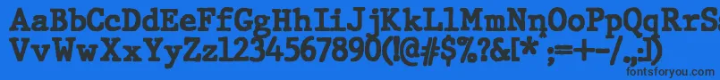 JMH Typewriter Black Font – Black Fonts on Blue Background