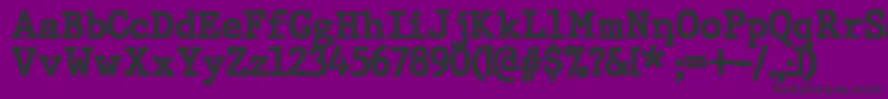 JMH Typewriter Black Font – Black Fonts on Purple Background