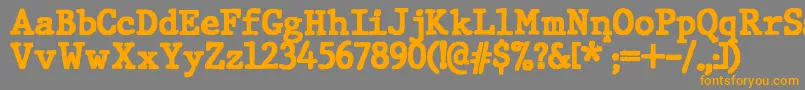 JMH Typewriter Black Font – Orange Fonts on Gray Background