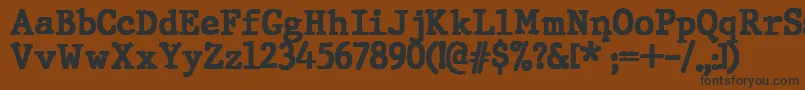 JMH Typewriter Black Font – Black Fonts on Brown Background