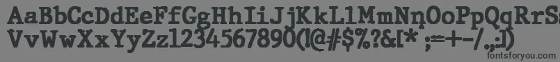 JMH Typewriter Black-Schriftart – Schwarze Schriften auf grauem Hintergrund