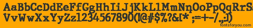 JMH Typewriter Black Font – Black Fonts on Orange Background