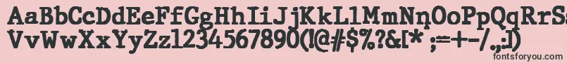 JMH Typewriter Black Font – Black Fonts on Pink Background