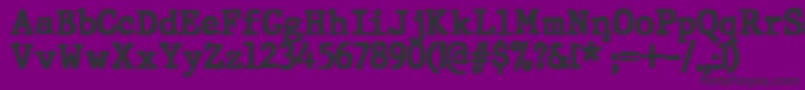 JMH Typewriter Black Font – Black Fonts on Purple Background