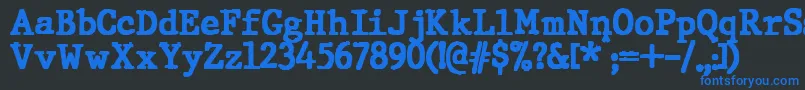 JMH Typewriter Black Font – Blue Fonts on Black Background