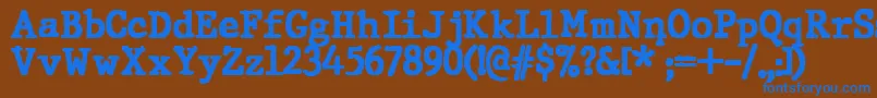 JMH Typewriter Black Font – Blue Fonts on Brown Background