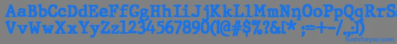 JMH Typewriter Black Font – Blue Fonts on Gray Background