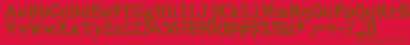 JMH Typewriter Black Font – Brown Fonts on Red Background