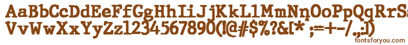 JMH Typewriter Black-fontti – ruskeat fontit