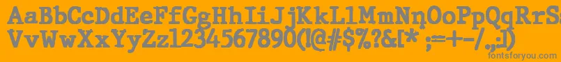 Police JMH Typewriter Black – polices grises sur fond orange