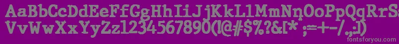 JMH Typewriter Black-Schriftart – Graue Schriften auf violettem Hintergrund