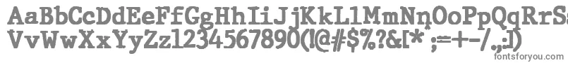 Fonte JMH Typewriter Black – fontes cinzas em um fundo branco