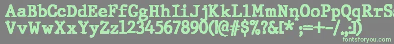 JMH Typewriter Black-fontti – vihreät fontit harmaalla taustalla