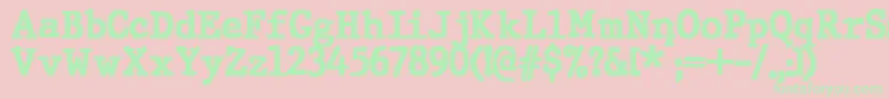 JMH Typewriter Black Font – Green Fonts on Pink Background