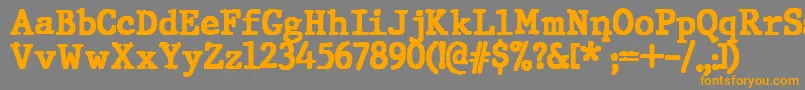 Шрифт JMH Typewriter Black – оранжевые шрифты на сером фоне